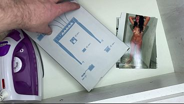 The stepson discovered naked photos of his stepmom and decided to show her, from the sight of her pictures she got very turned on, made a deep blowjob and finished from anal sex